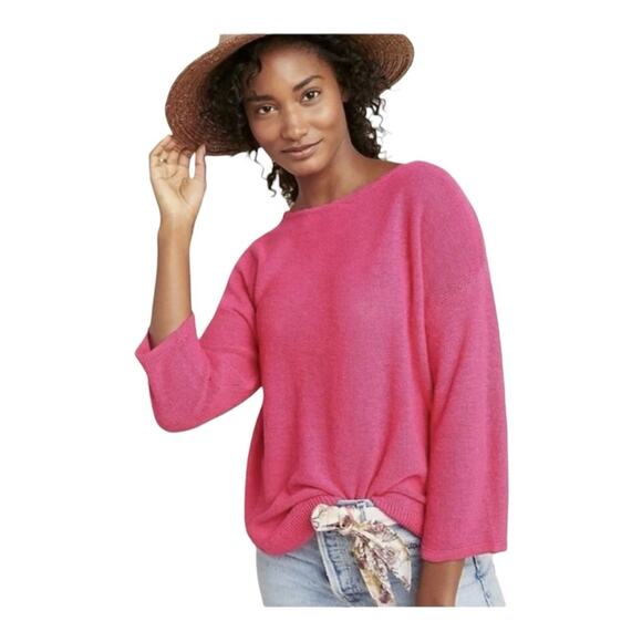 Anthropologie Mayfield Linen Knit Pullover Sweater New With Tags - Picture 1 of 6